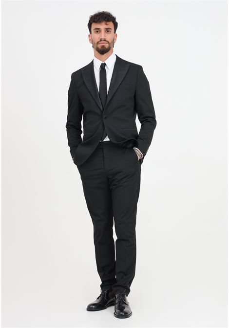 Elegant black trousers for men tuxedo style trousers SELECTED HOMME | 16091942BLACK